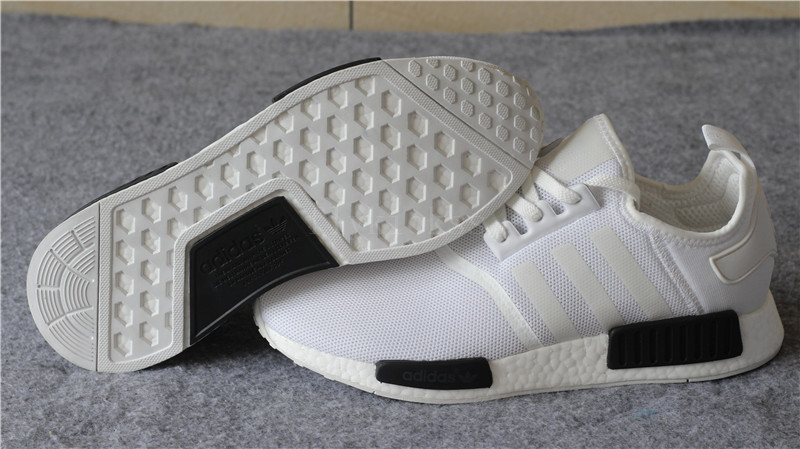 Real Boost Adidas NMD R1 Primeknit White Black